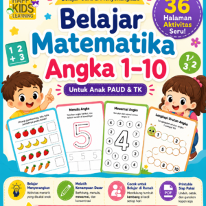 Belajar Matematika Angka 1–10 | 36 Halaman Aktivitas Seru untuk Anak PAUD & TK