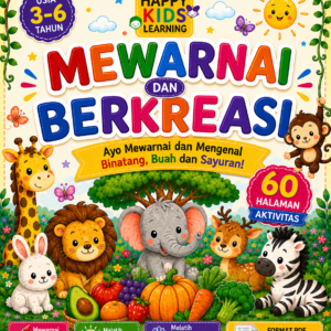 Buku Mewarnai & Berkreasi untuk Anak Usia 3–6 Tahun