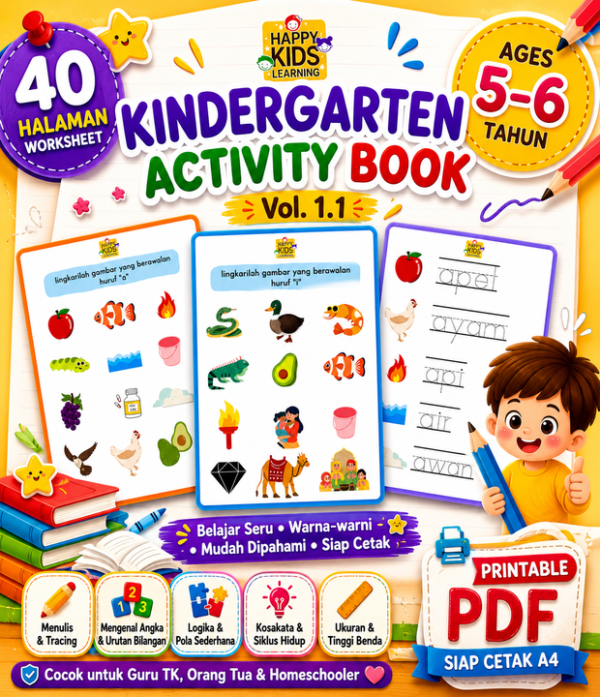 thunbnail kindergaten activity book Kindergarten Activity Book Untuk Usia 5–6 Tahun