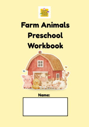 Farm Animal Preschool Workbook
